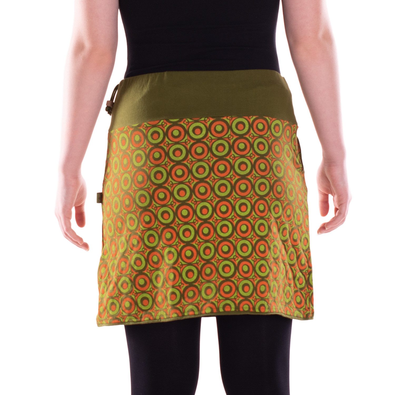 Vishes Minirock Damen Mini-Rock Baumwolle Kreise-Druck günstig online kaufen