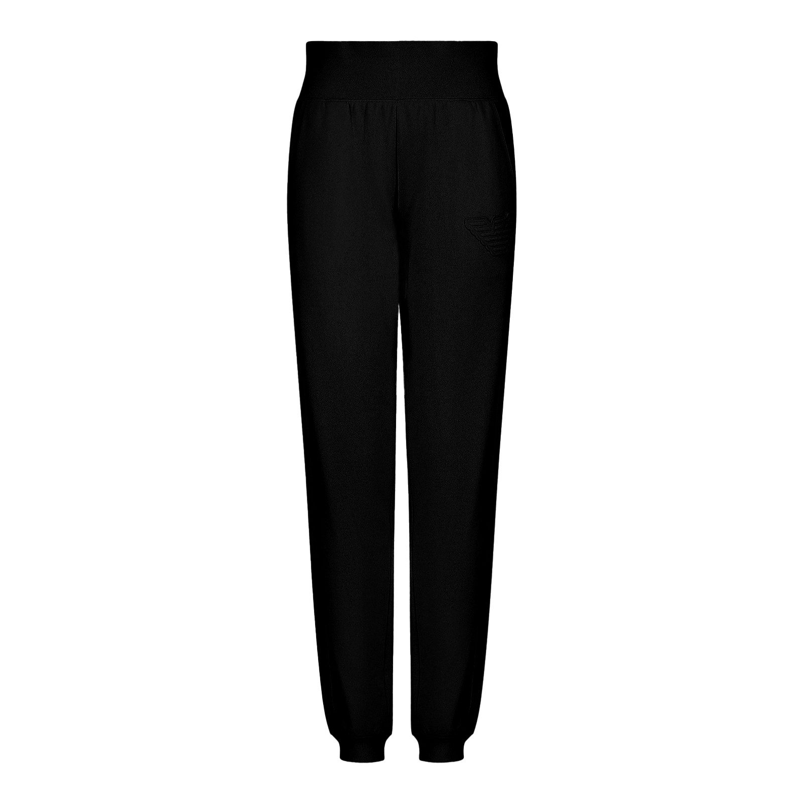 Emporio Armani Loungehose Pants with Cuffs mit Adler-Patch günstig online kaufen