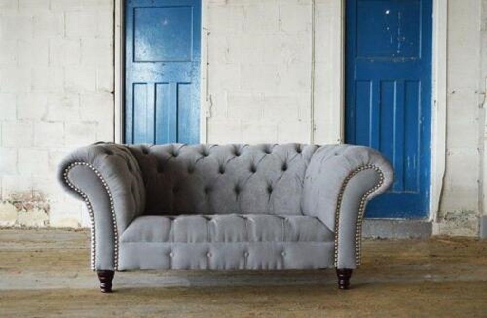 Polster Luxus Textil Design Sofa 2 Chesterfield JVmoebel Sitzer Sofa Sofa Sofas