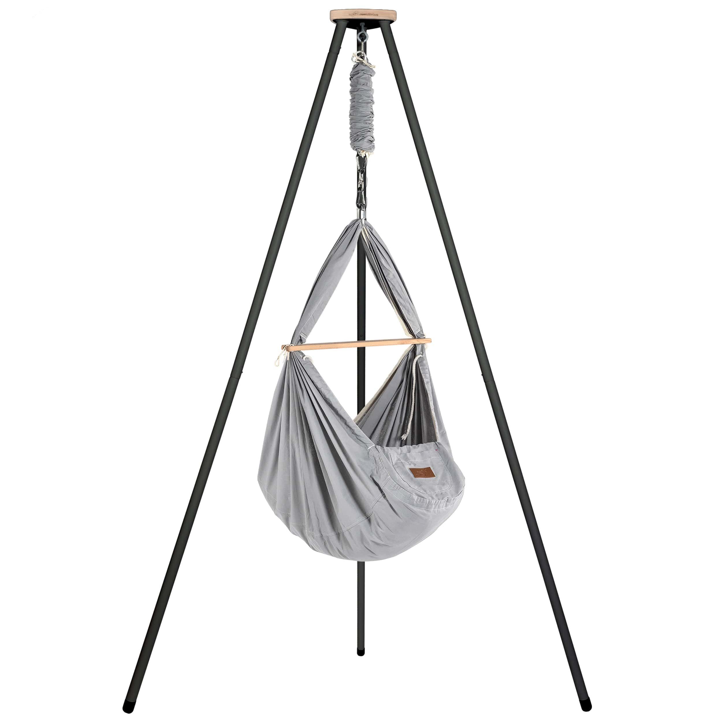 Schmusewolke Stubenbett Federwiege Bio Grey mit Tipi Anthrazit