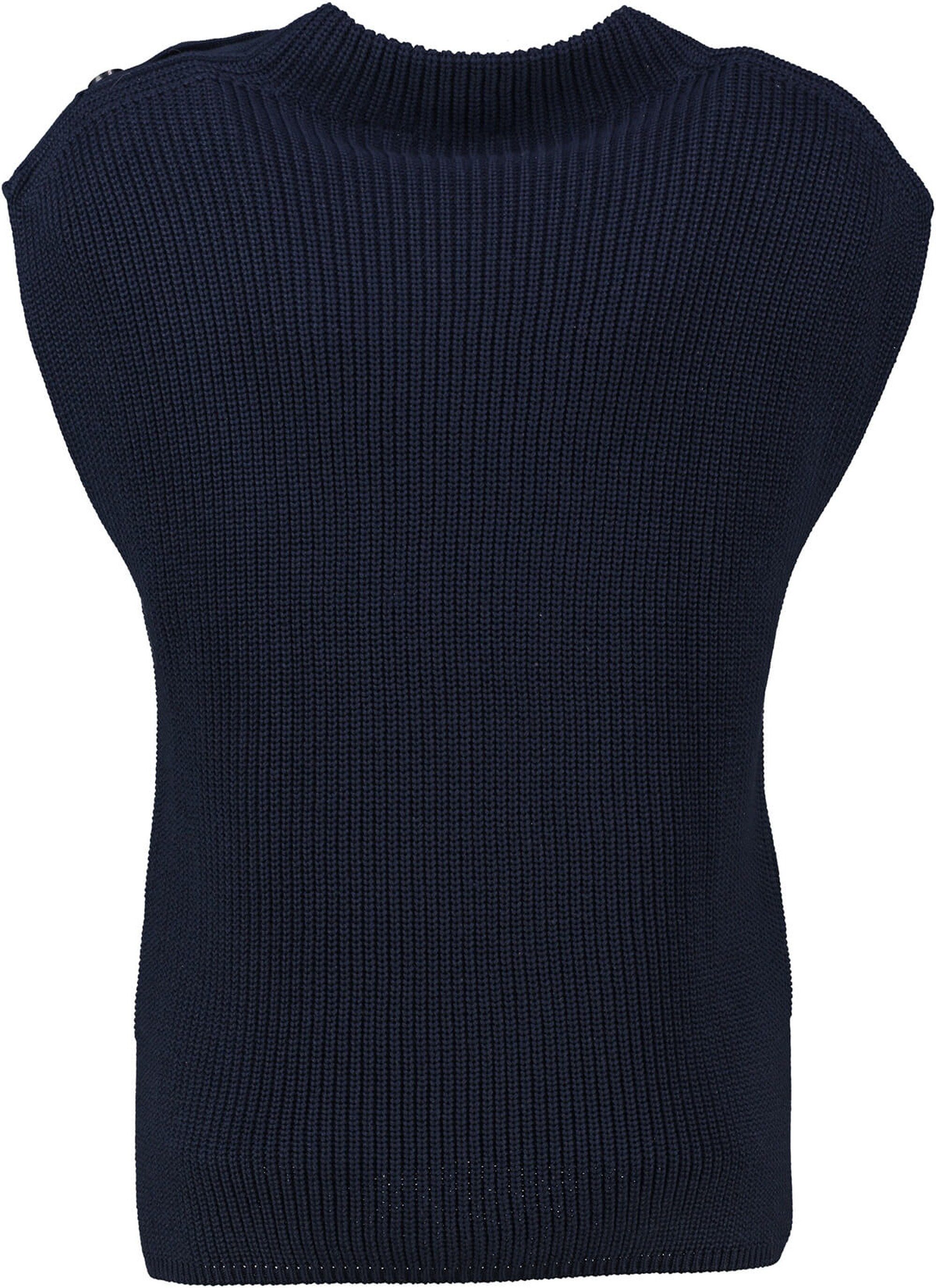 Rabe Strickpullover Pullunder in trendigem marine RABE Rippstick Dunkelblau