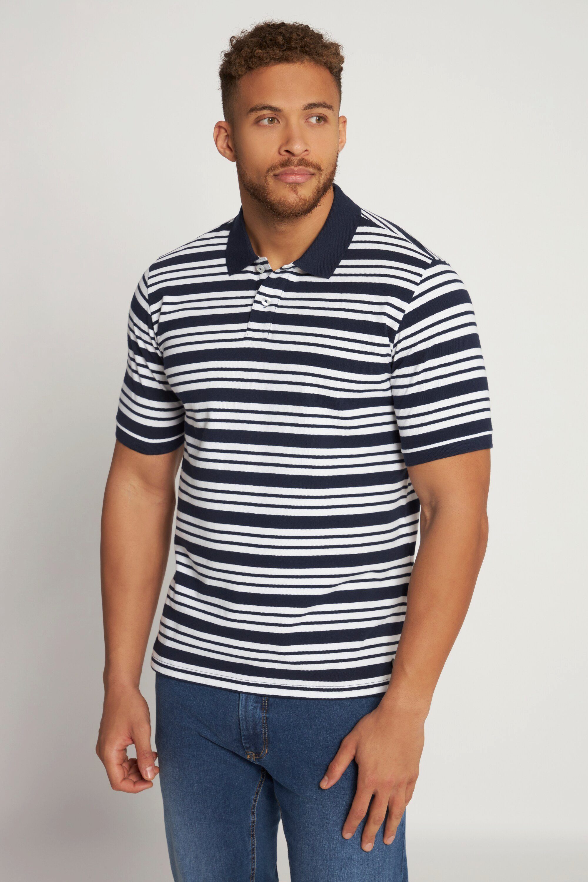 Piqué Poloshirt JP1880 Halbarm Ringel Poloshirt