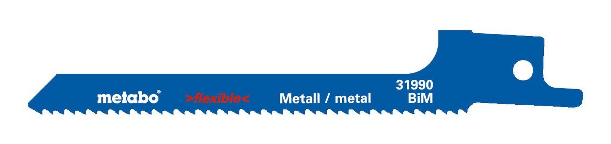 metabo Säbelsägeblatt (5 Stück), Metall Serie flexible 100 x 0,9 mm BiM 1,8 mm / 14 TPI