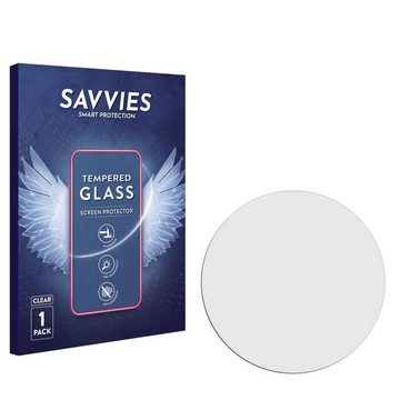 Savvies Panzerglas für Huawei Watch GT 2 (46 mm), Displayschutzglas, Schutzglas Echtglas 9H Härte klar Anti-Fingerprint
