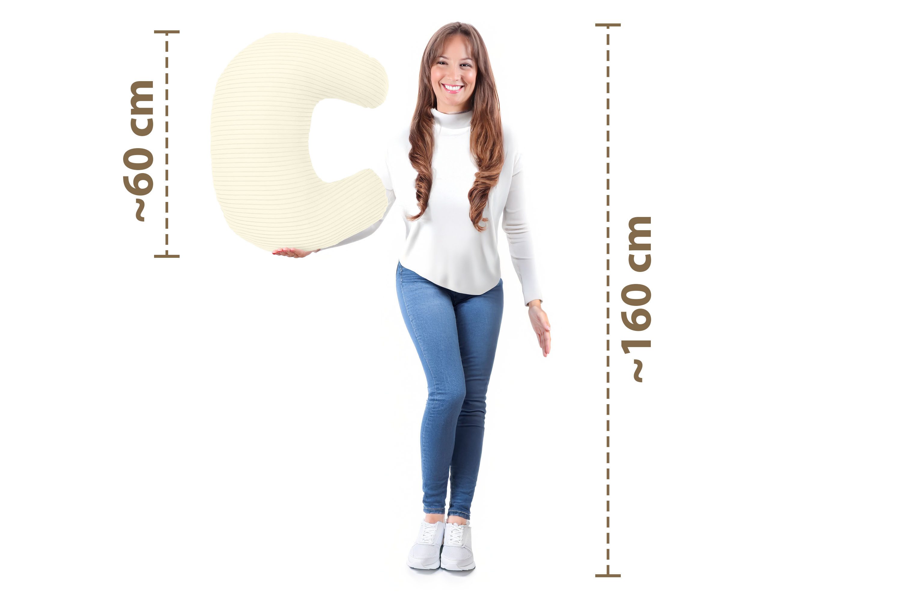 Amilian Stillkissen - Lagerungskissen - Schwangerschaftskissen mit Füllung und Bezug, Stillmond - Stillhörnchen - pregnancy pillow, für Mütter und Babys