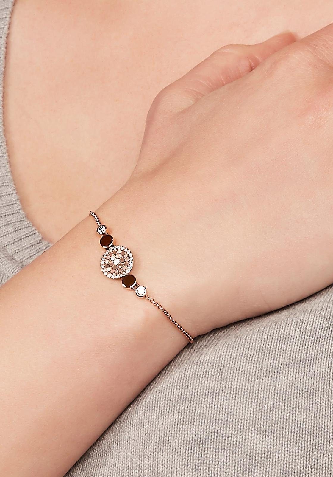 Fossil Edelstahlarmband Schmuck Geschenk Edelstahl VAL MOSAIC DISC Vintage Glitz, mit Glasstein, mit Perlmutt