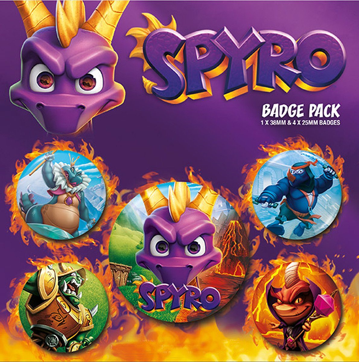 PYRAMID Button Set Spyro Button Set