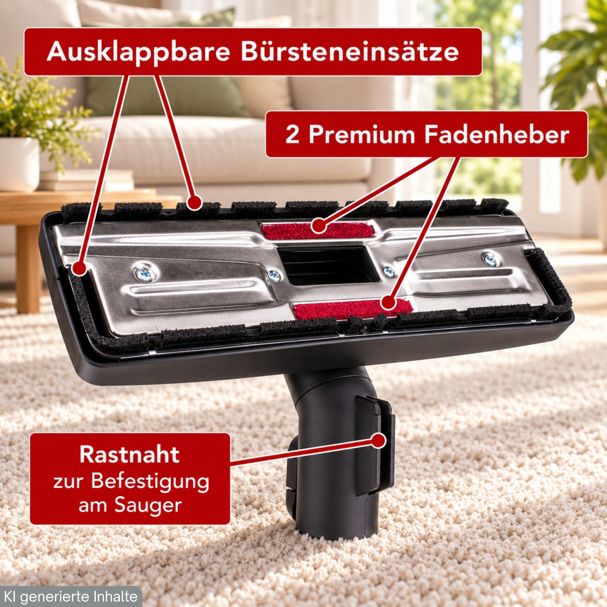 Maxorado Bodendüse Staubsauger Bodendüse für Miele Staubsaugerbürste Serie C3 C 3 C2 S7 – Bild 4 von 5