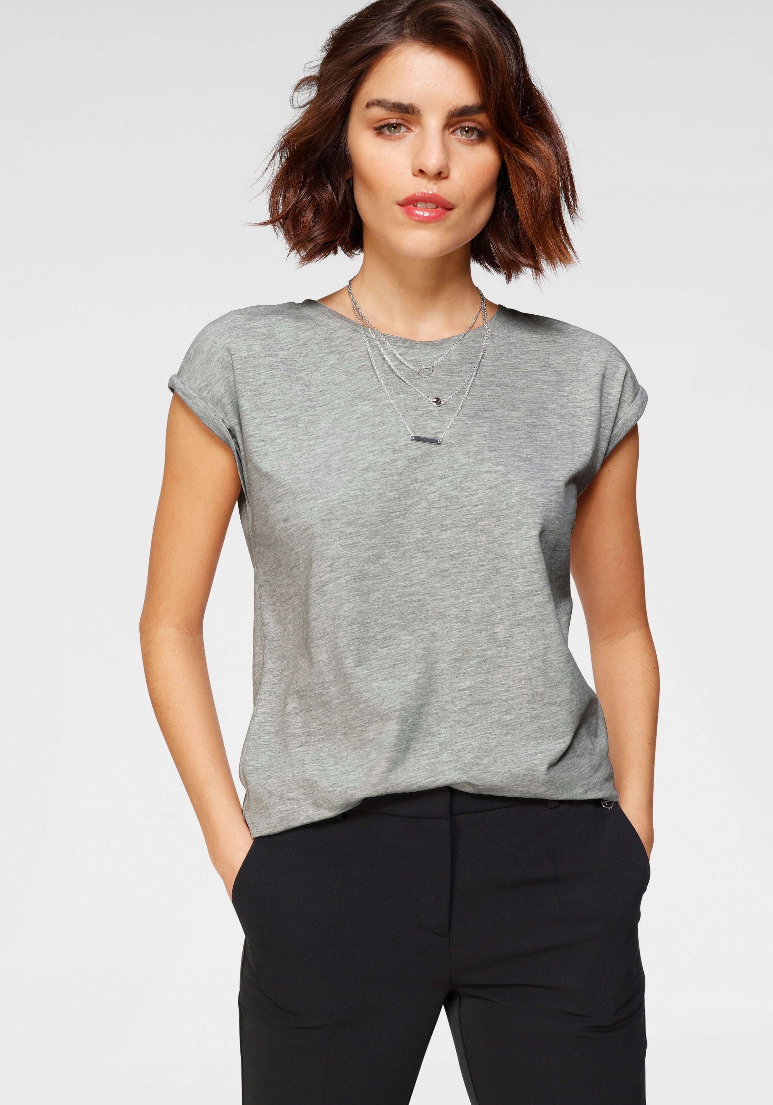 Tamaris T-Shirt Kurzarm, Regular Fit, unifarben, günstig online kaufen