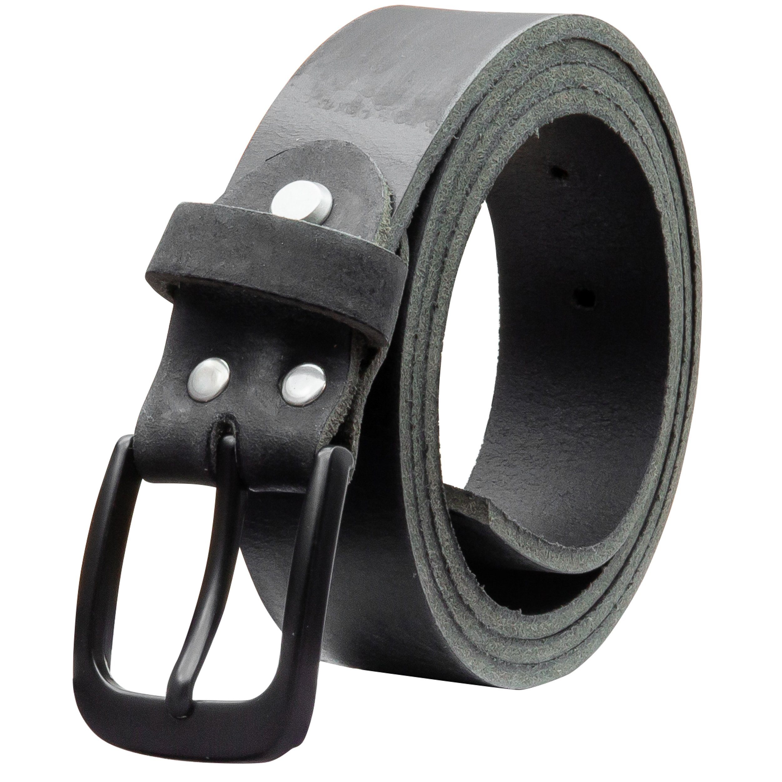 COLOGNEBELT Ledergürtel OM318-GE-Schwarz MADE IN GERMANY, Schwarz Kürzbar, 100 % Echtleder, Aus einem Stück, Unisex