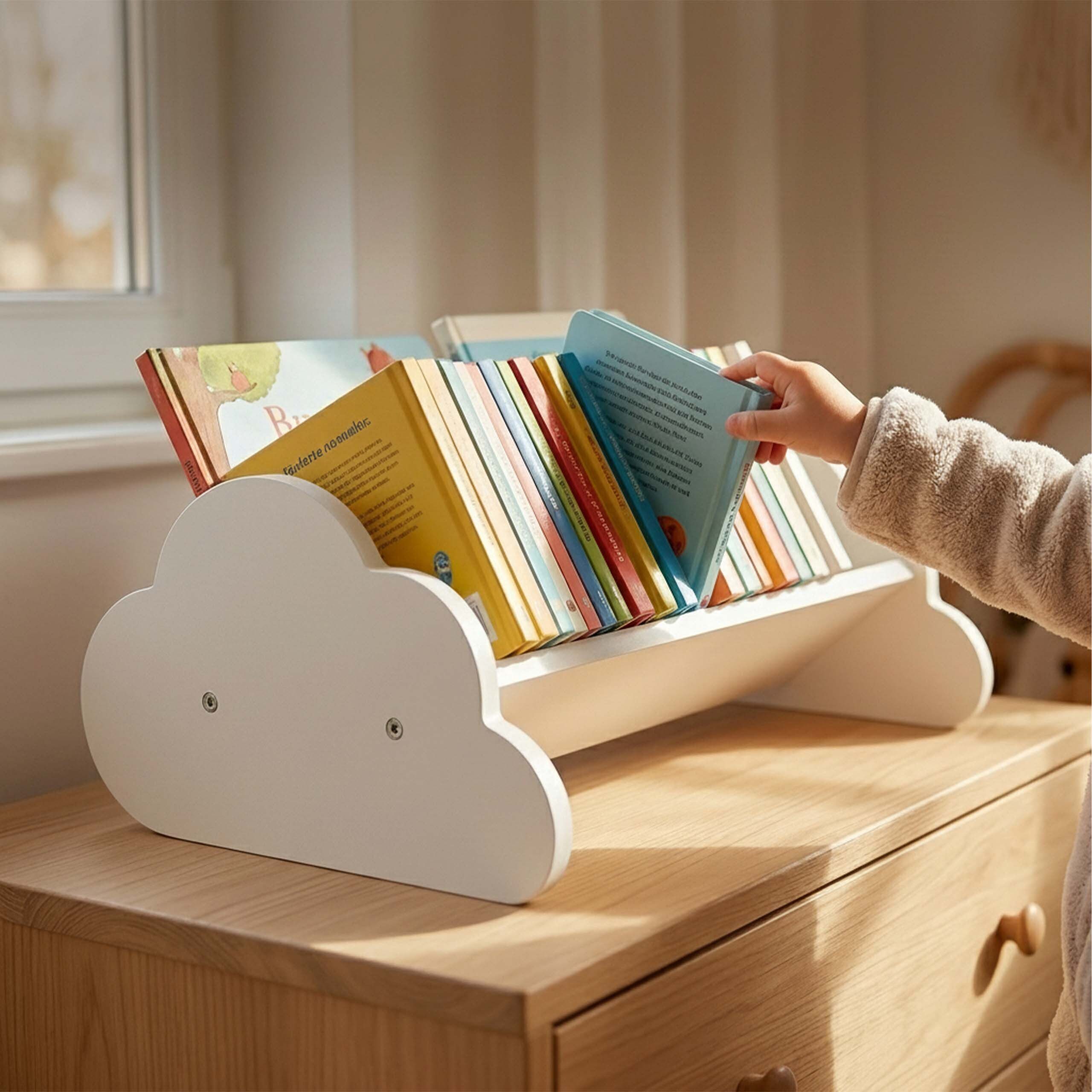 relaxdays Kinderregal Bücherregal Kinder Wolke