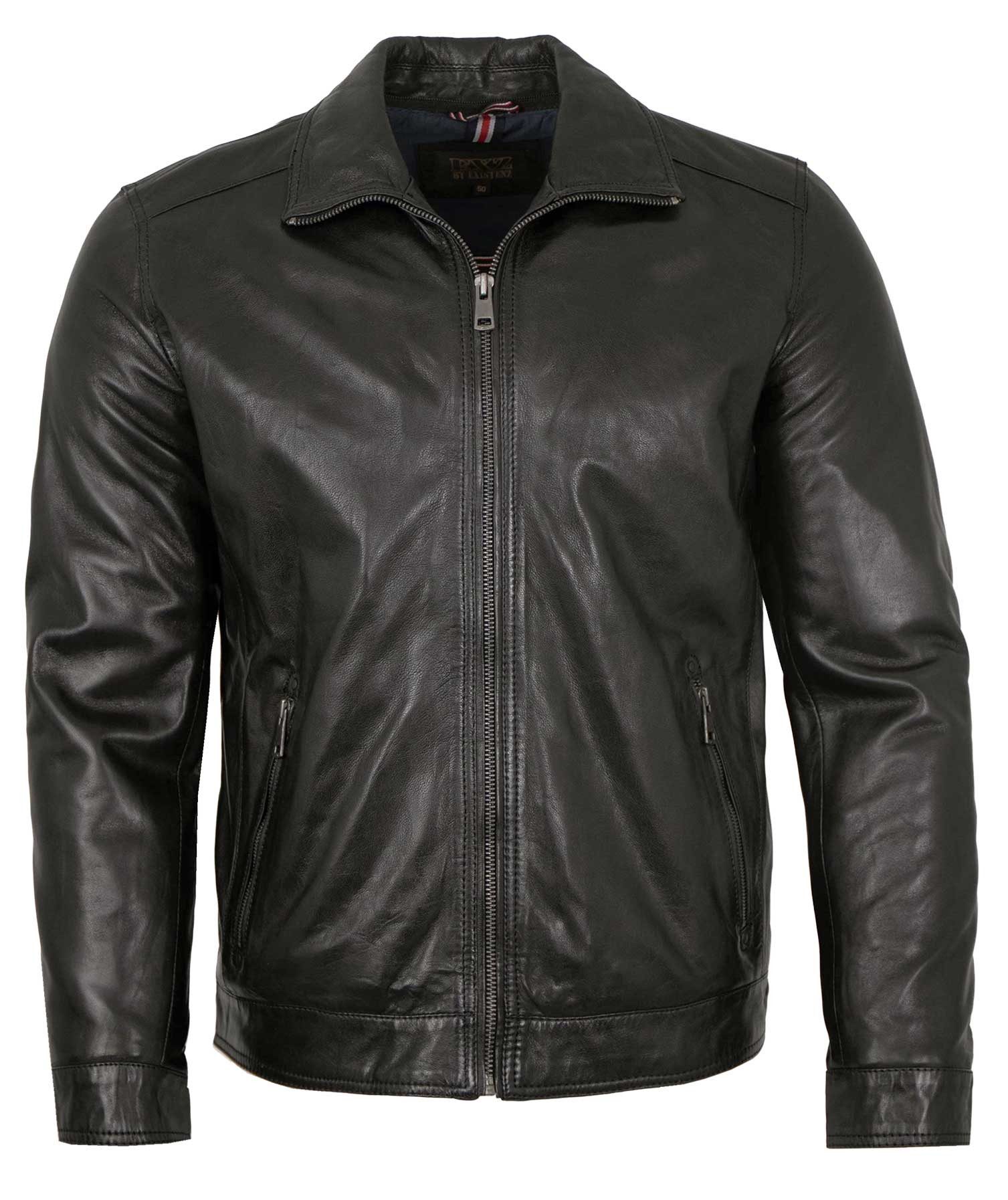 EXZ by Existenz Lederjacke Vip Existenz - Herren Lederjacke Lammnappa schwa günstig online kaufen