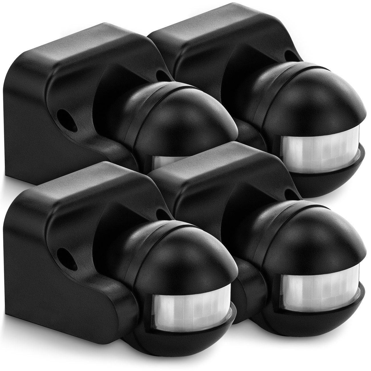 deleyCON Bewegungsmelder deleyCON 4x Infrarot Bewegungsmelder - Innen/Außen IP44 - 180° bis