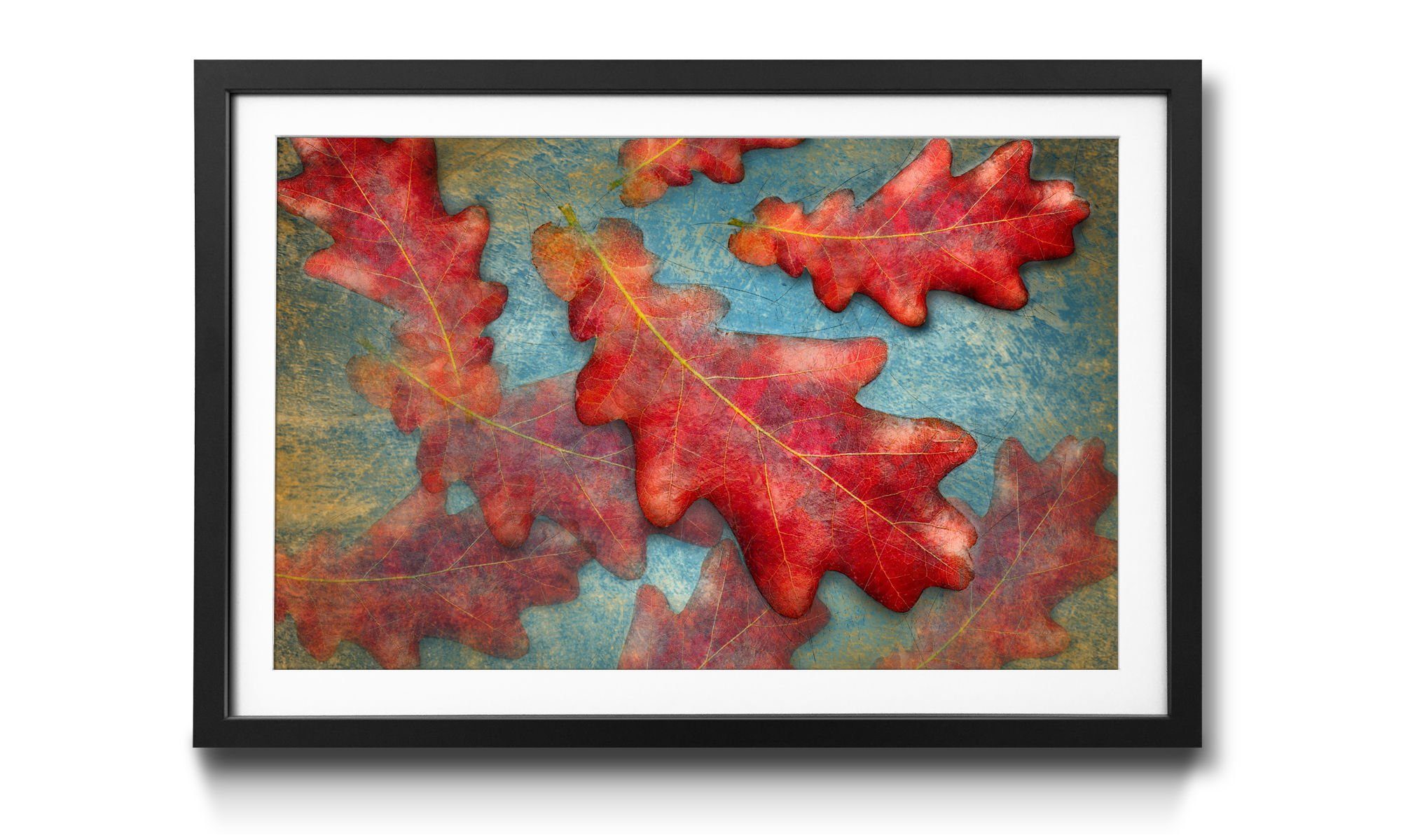 WandbilderXXL Bild mit Rahmen Fall in the House, Blätter, Wandbild, in 4 Größen erhältlich