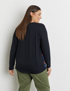 Samoon Langarmshirt Lässiges Longsleeve mit abstraktem Print