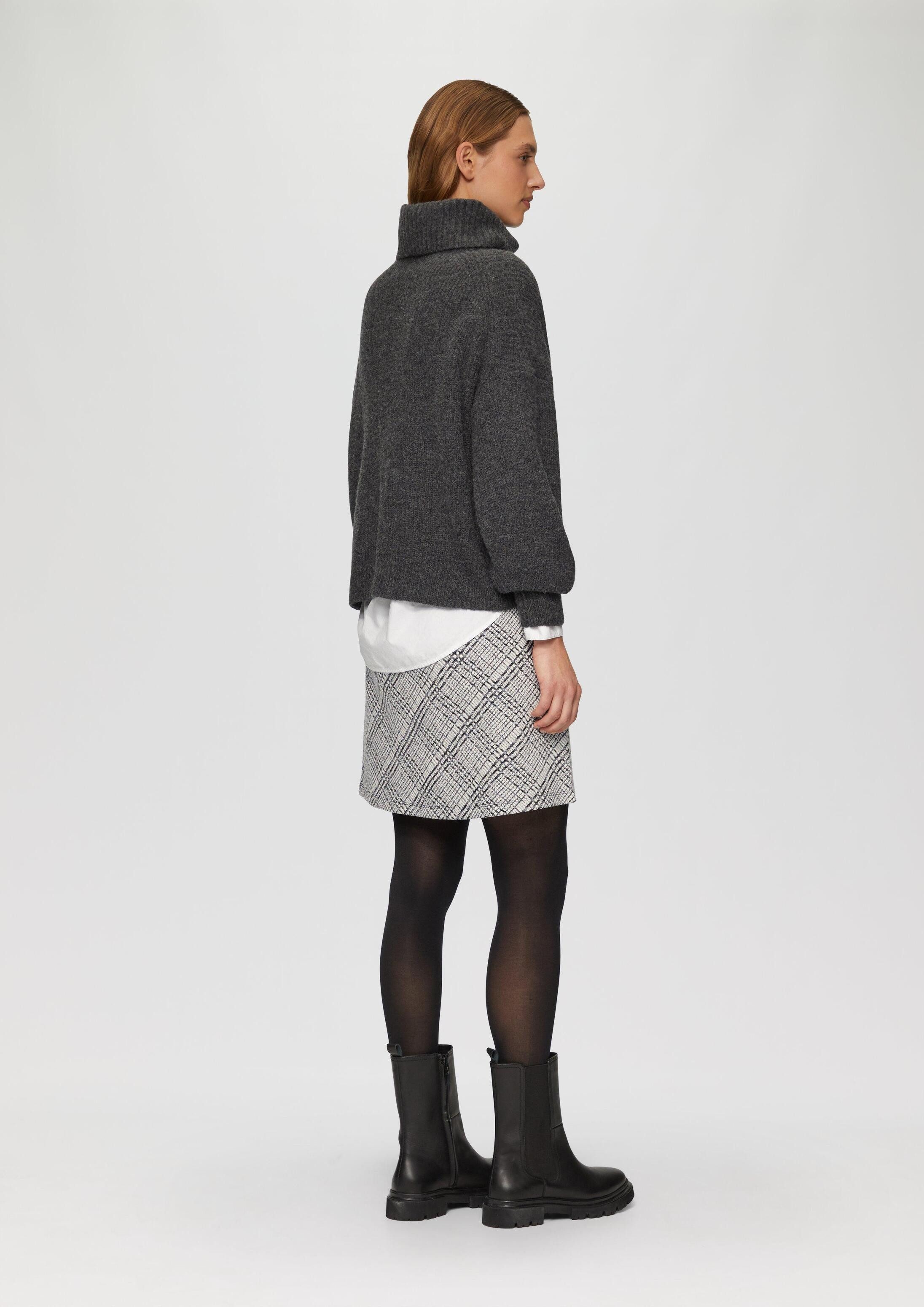 s.Oliver Minirock Rock Elastischer Jacquard-Rock aus Sweat