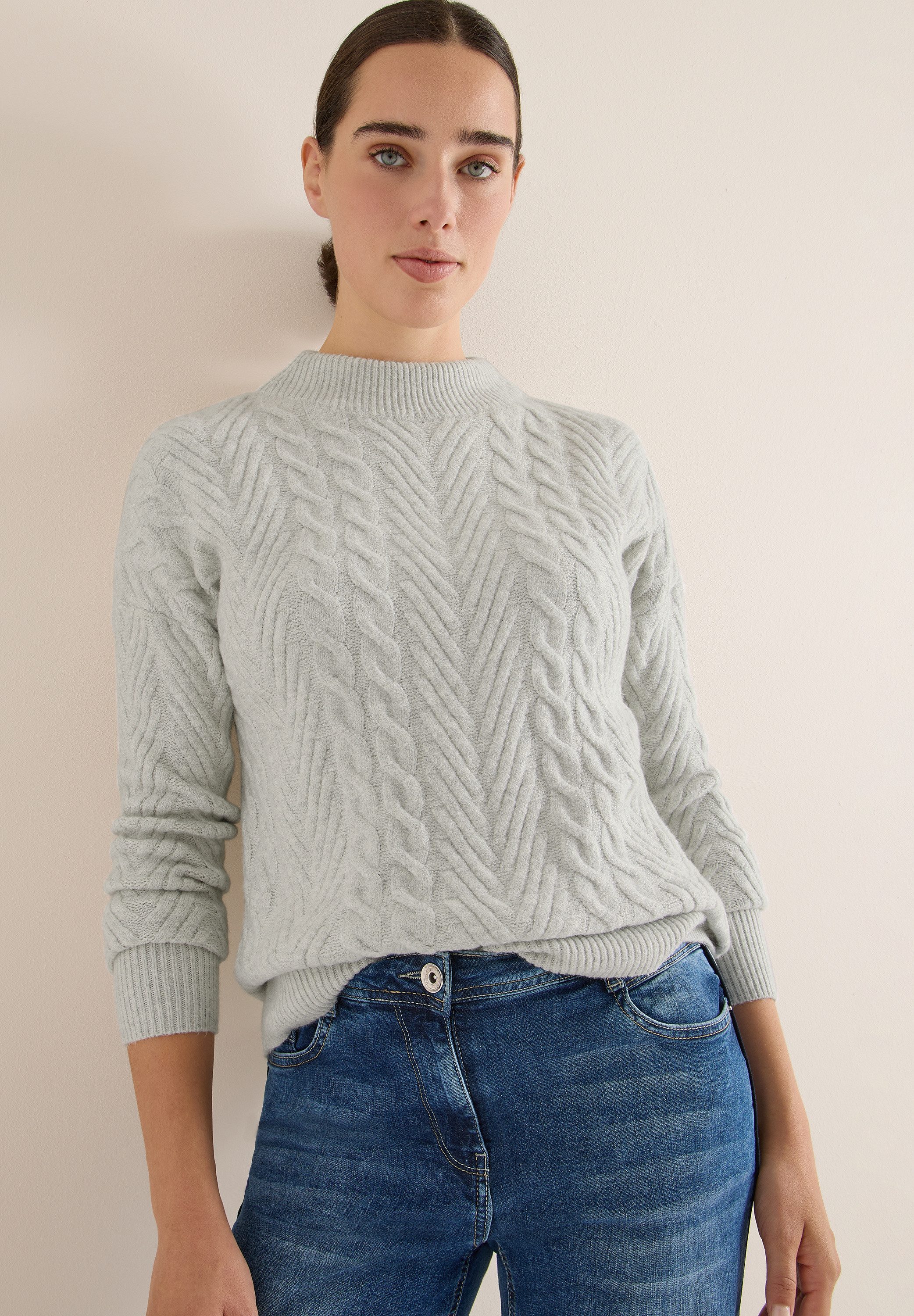 CECIL Вязаные свитера mit Turtle Neck, Zopfmuster