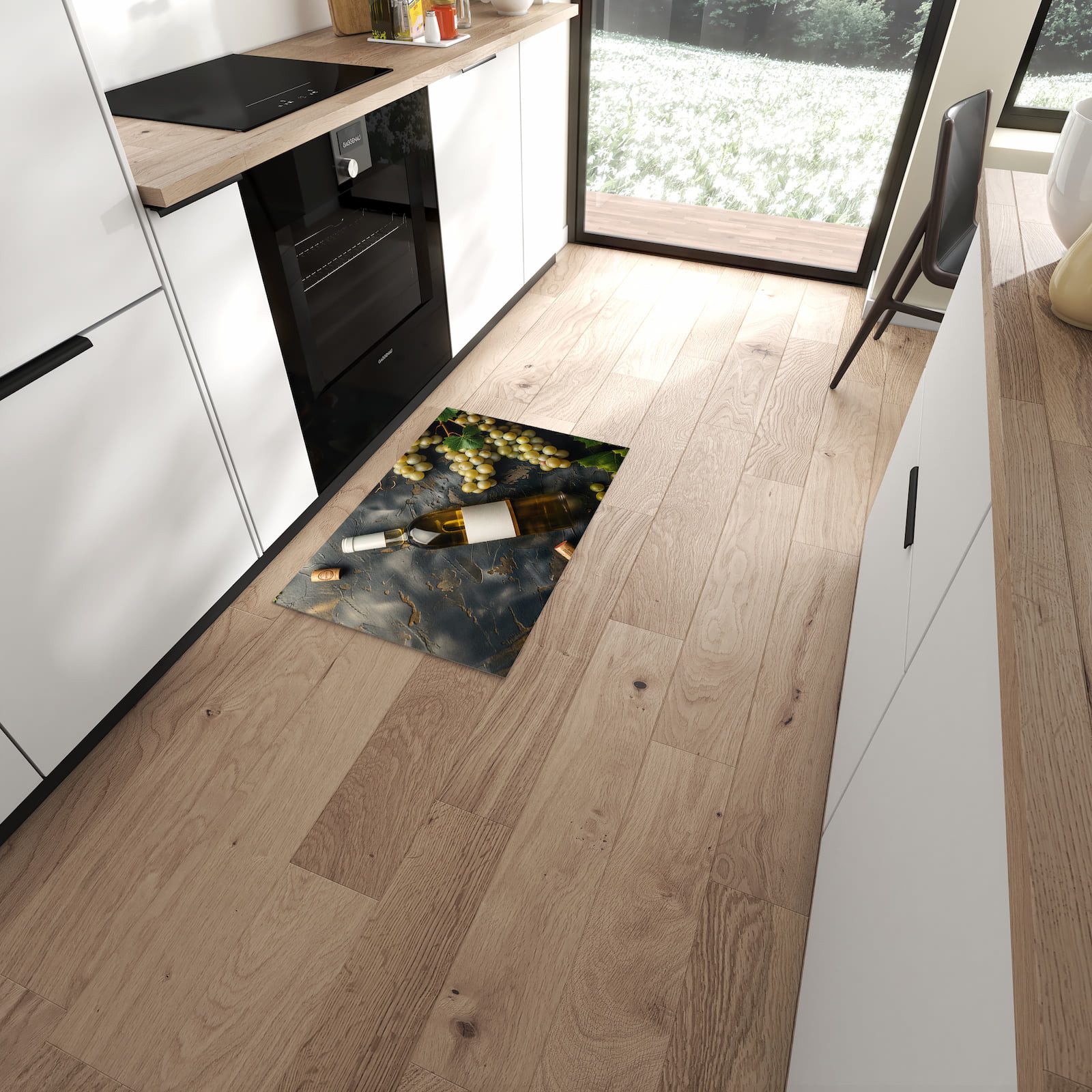 Primedeco Teppich Küchenteppich Weintrauben mit Wein PVC rutschfest abwasch günstig online kaufen