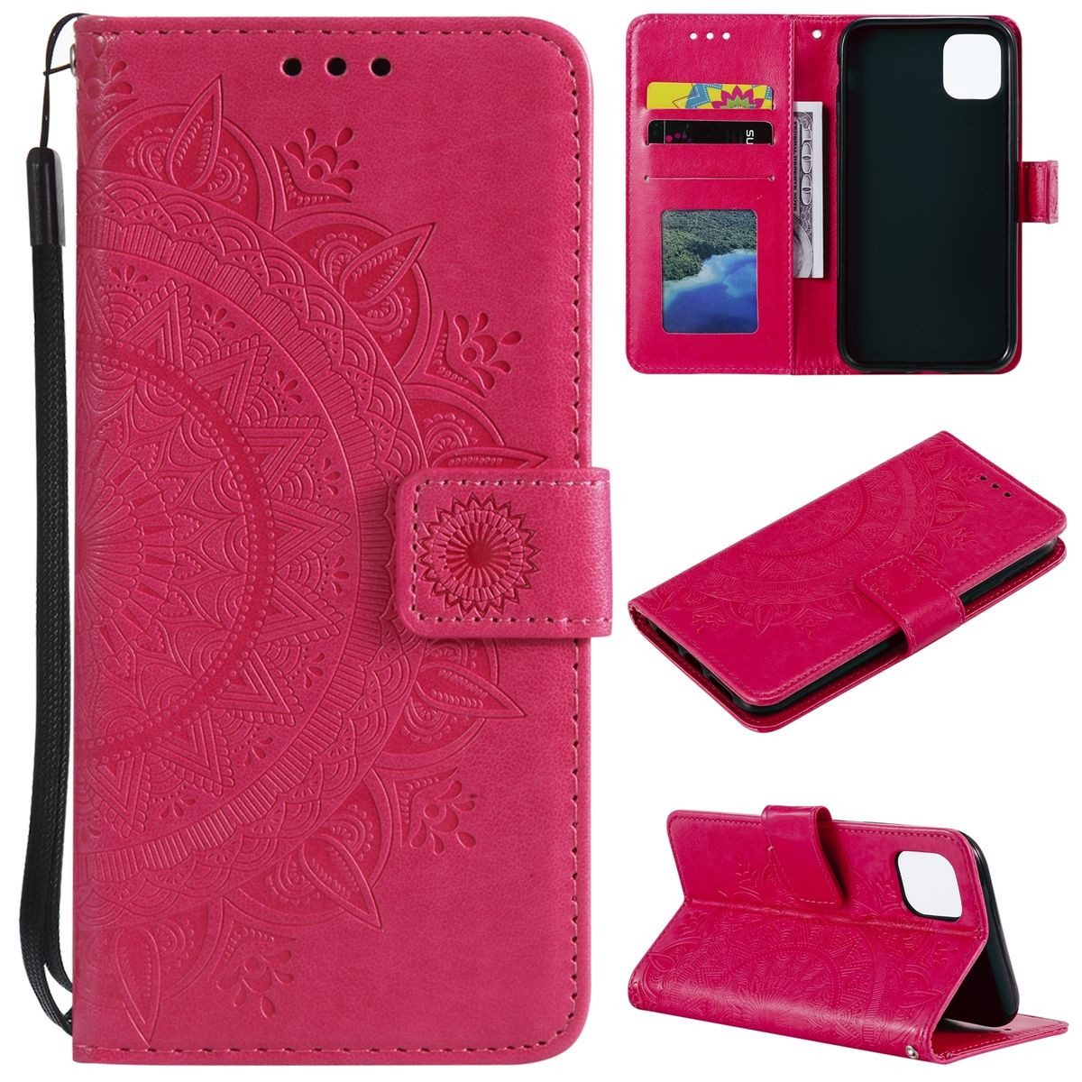 König Design Handyhülle Apple iPhone 14 Pro, Schutzhülle Schutztasche Case Cover Etuis Wallet Klapptasche Bookstyle