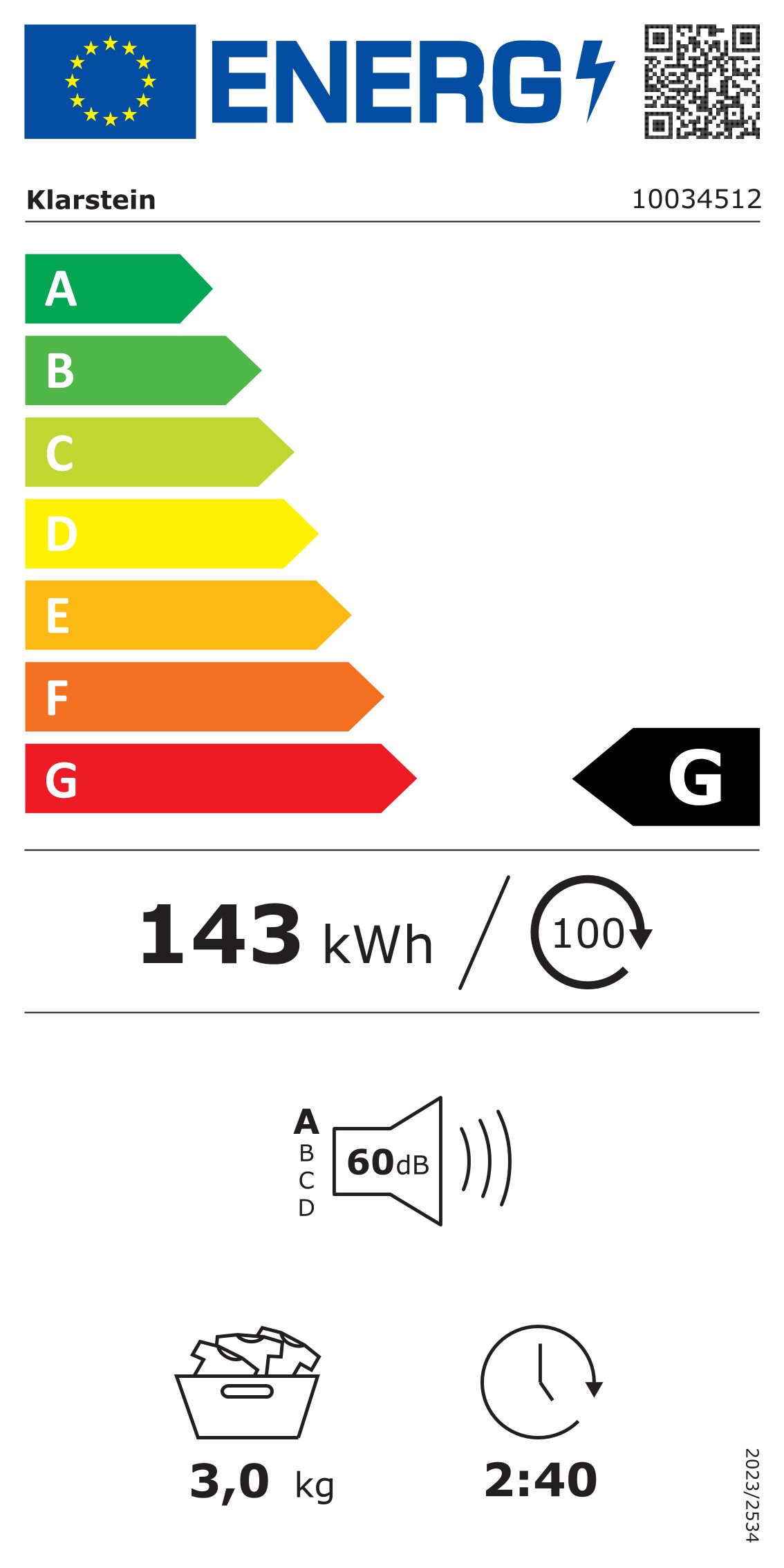 Energieeffizienzklasse: 