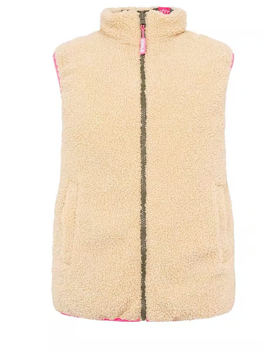 Zwillingsherz Steppweste Steppweste "Teddy Wendbar" khaki oder schwarz Wend günstig online kaufen