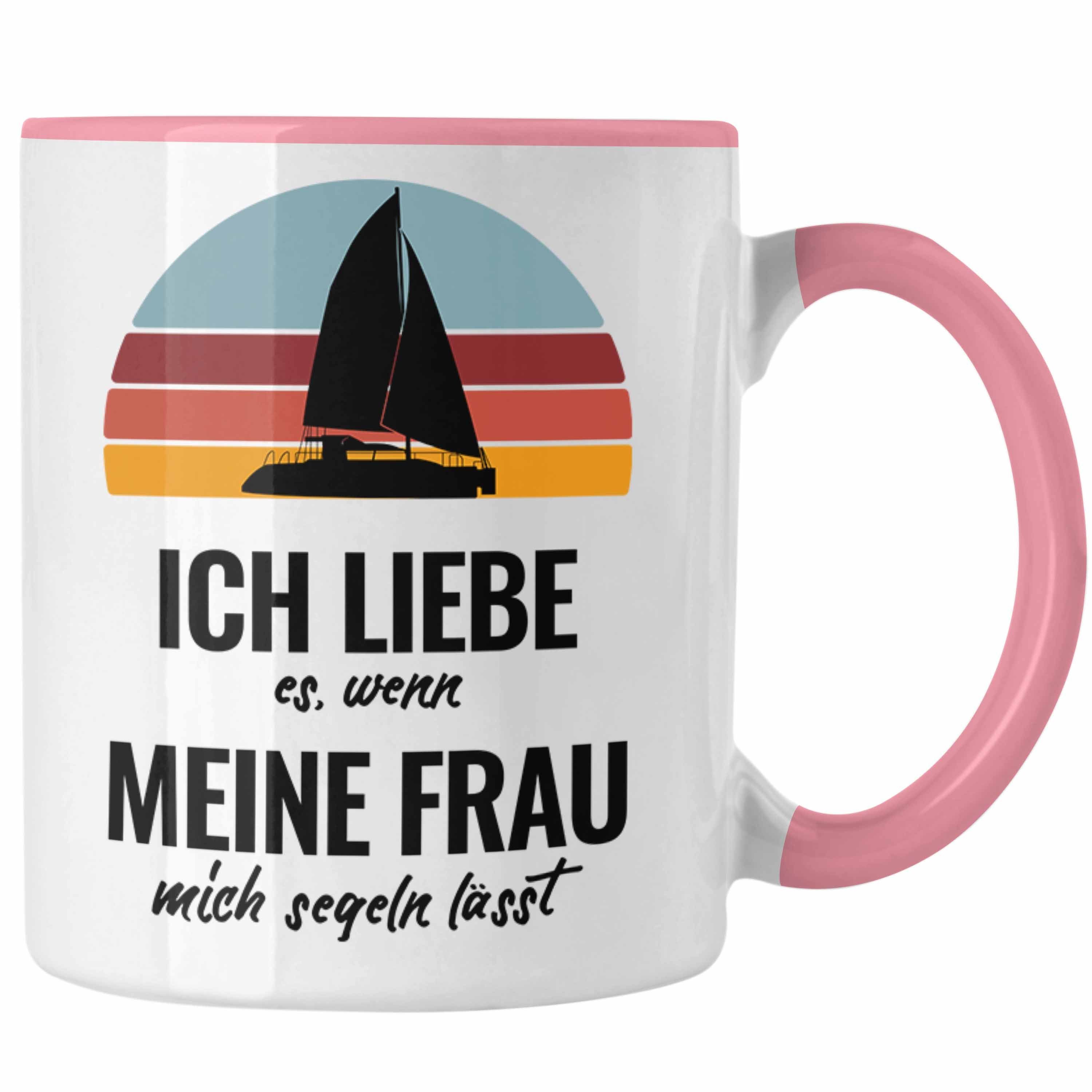 Trendation Tasse Trendation - Segeln Geschenk Tasse Mir Reichts Ich Geh Segeln Geschenkidee für Segler Kaffeetasse Besonders Segelboot Männer Rosa | Teetassen