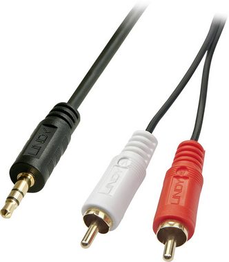 Lindy LINDY Audiokabel Stereo RCA 3,5mm/2m 2xRCA/3,5mm m/m, vergoldet Audio-Kabel