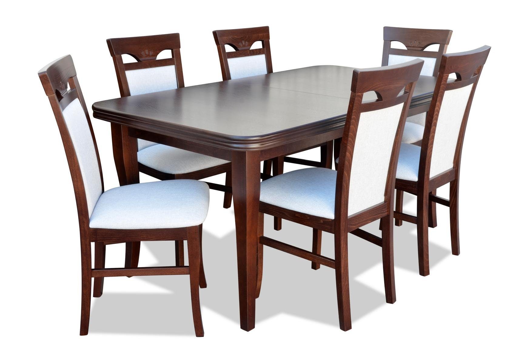 JVmoebel Essgruppe, Klassischer Esstisch Tisch Holz Esszimmer Garnitur 6x  Stuhl Set Stühle 7 tlg.Set online kaufen | OTTO