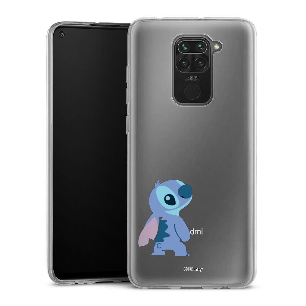 DeinDesign Handyhülle Lilo & Stitch Fanartikel Disney Stitch Smiling, Xiaomi Redmi Note 9 Slim Case Silikon Hülle Ultra Dünn Schutzhülle