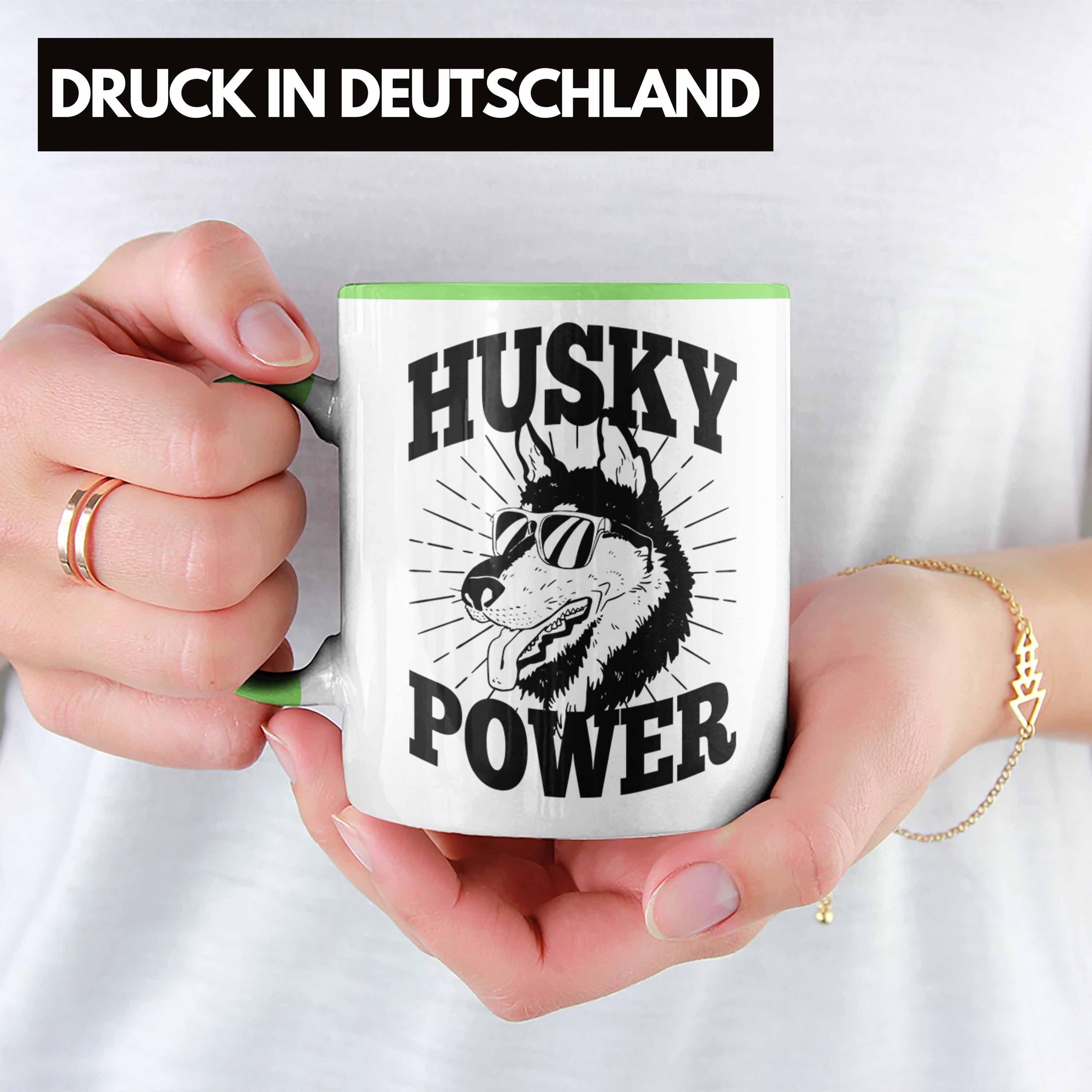 Hund Trendation Husky Spruch Tasse Tasse Mama Trendation Husky-Besitzer Power - Geschenkidee Lustiger Grün