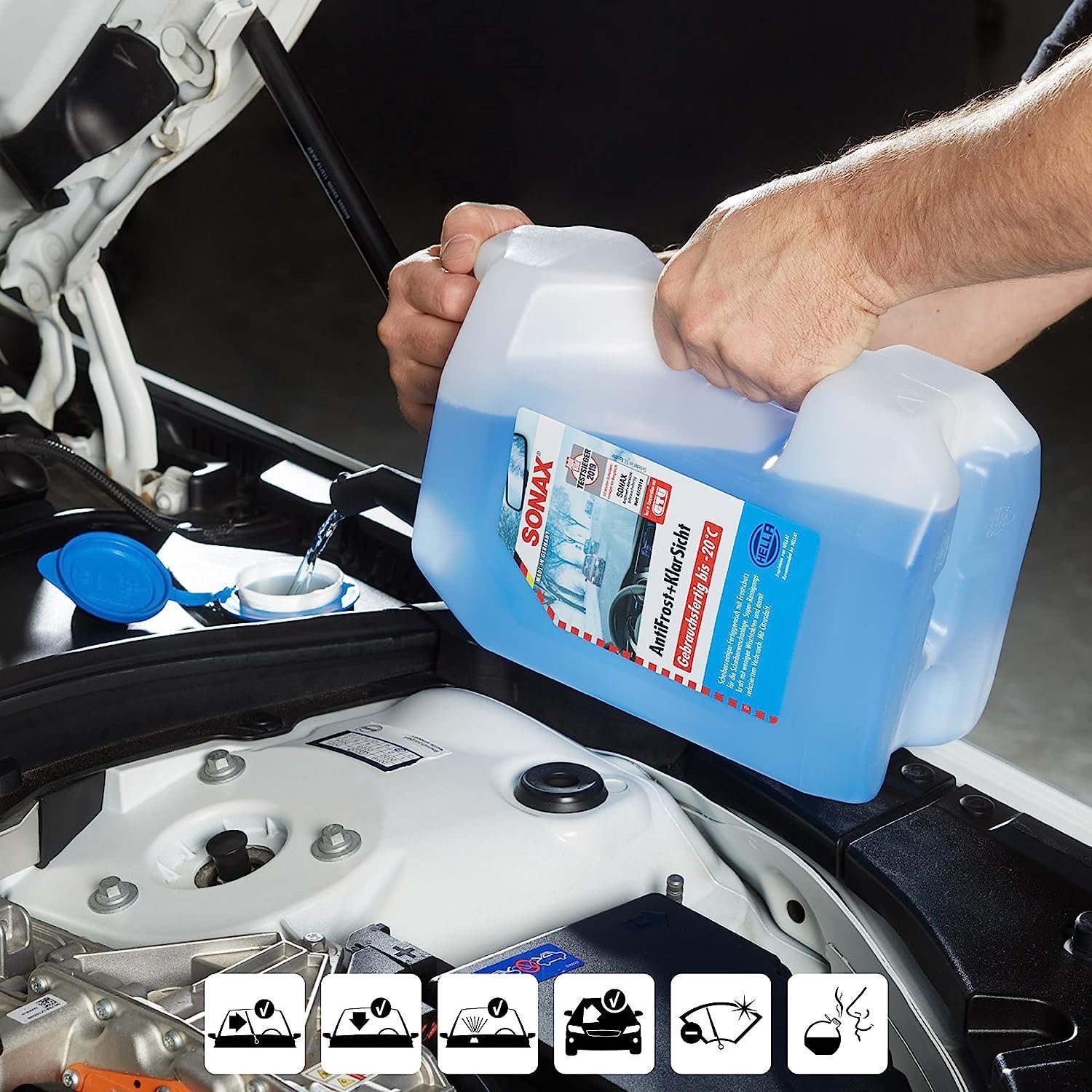 Sonax AntiFrost + ClearView ready-to-use down to -20°C Citrus 5 L Car Cleaning Agent
