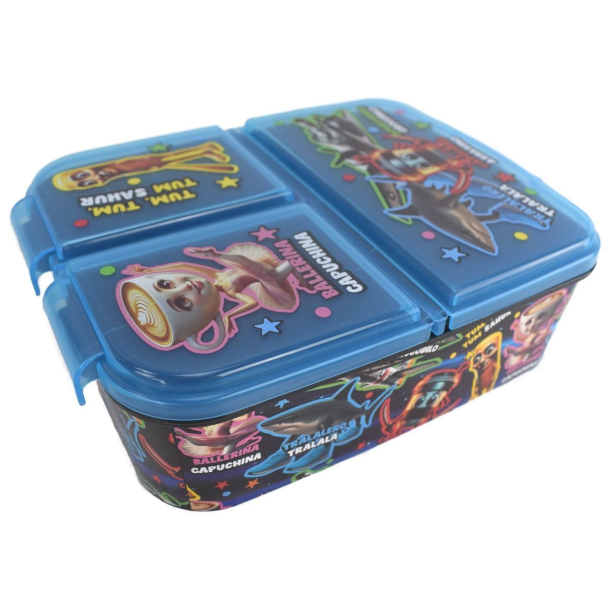 Stor Lunchbox Brotdose für Kinder mit 3 Fächern Brainrot, Kunststoff, authentisches Design