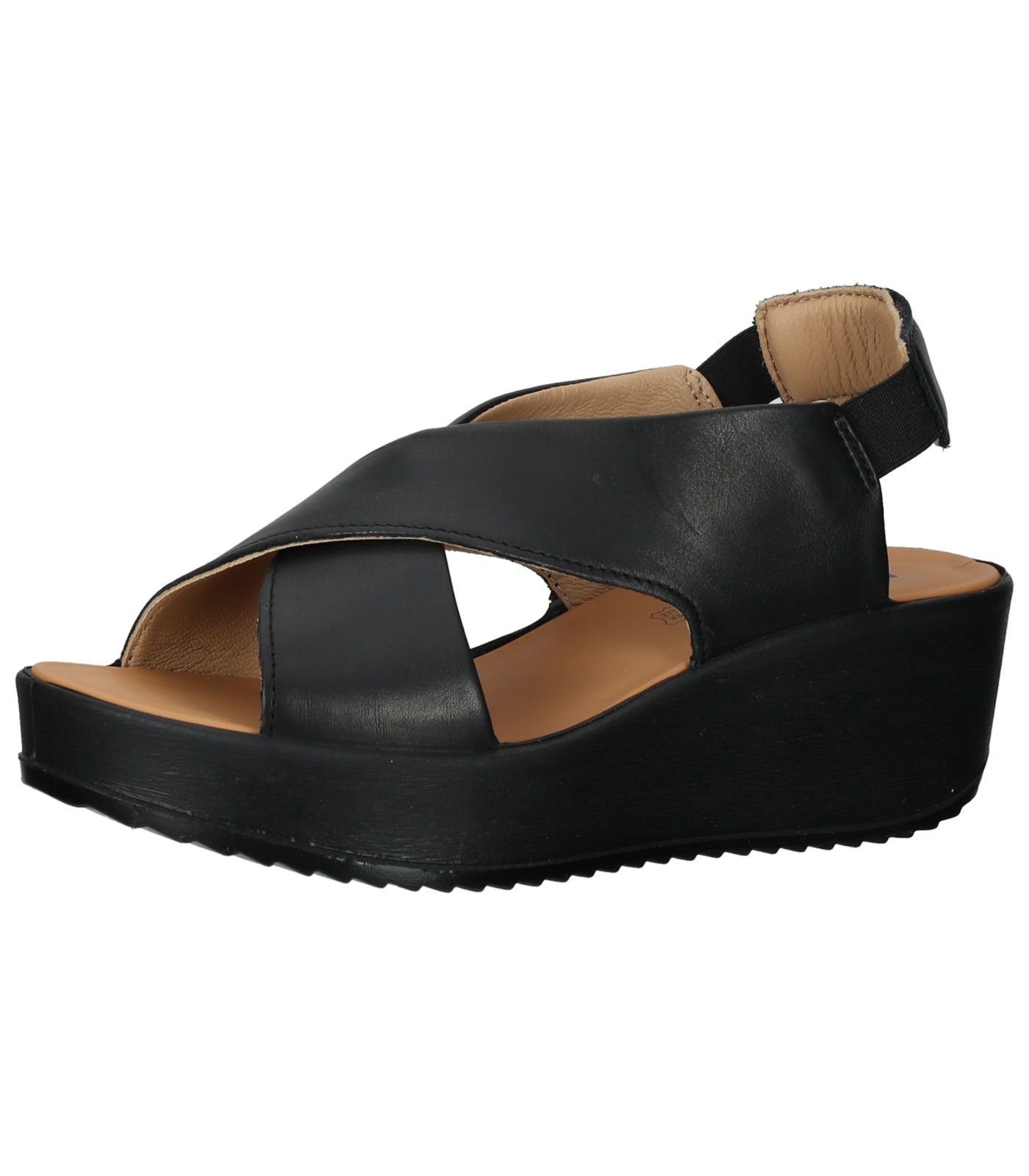 IGI & CO Sandalen Nappaleder Keilsandalette Schwarz