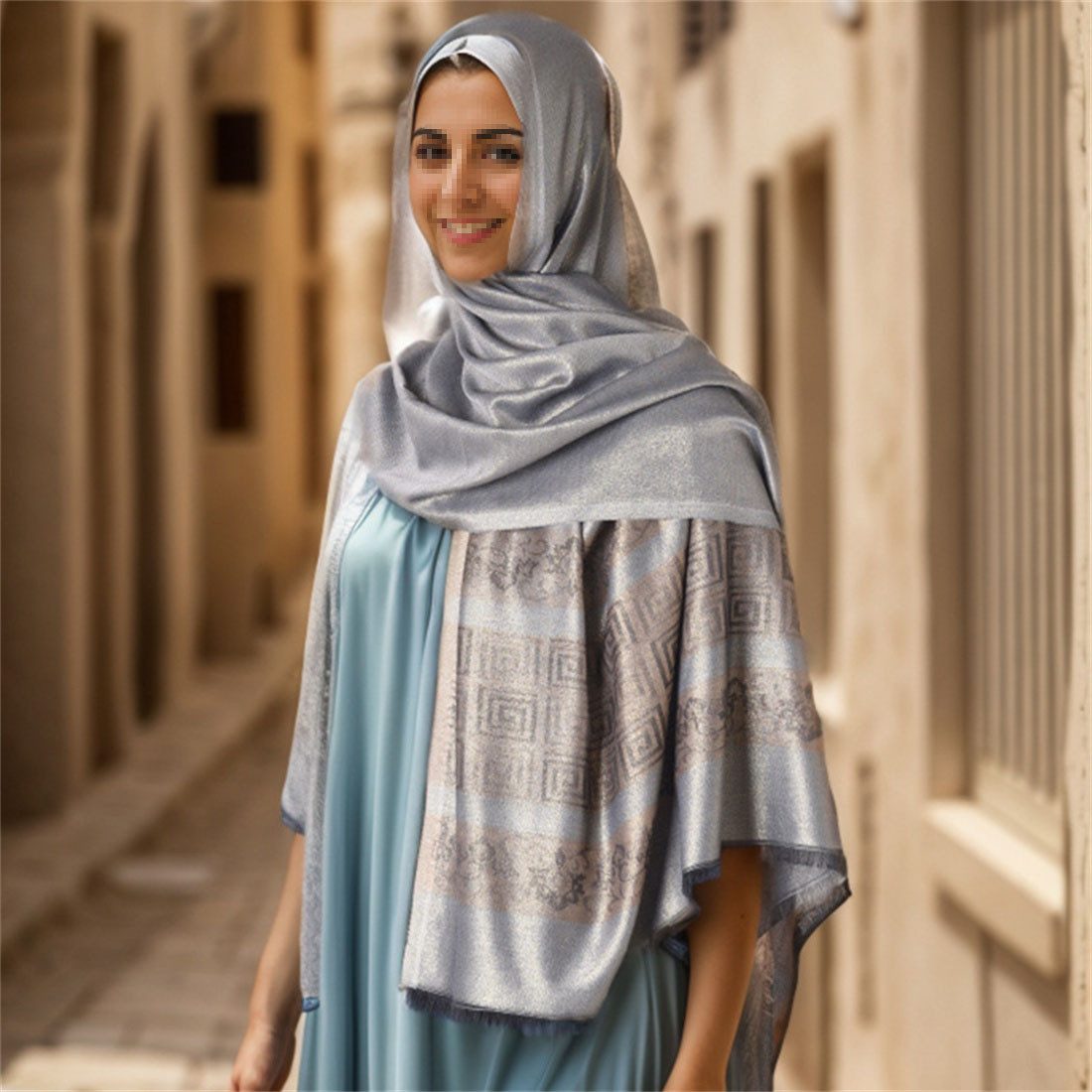 BOTERS Bandana Islamischer Hijab für Frauen, Hijab ohne Krempe, muslimisches Kopftuch