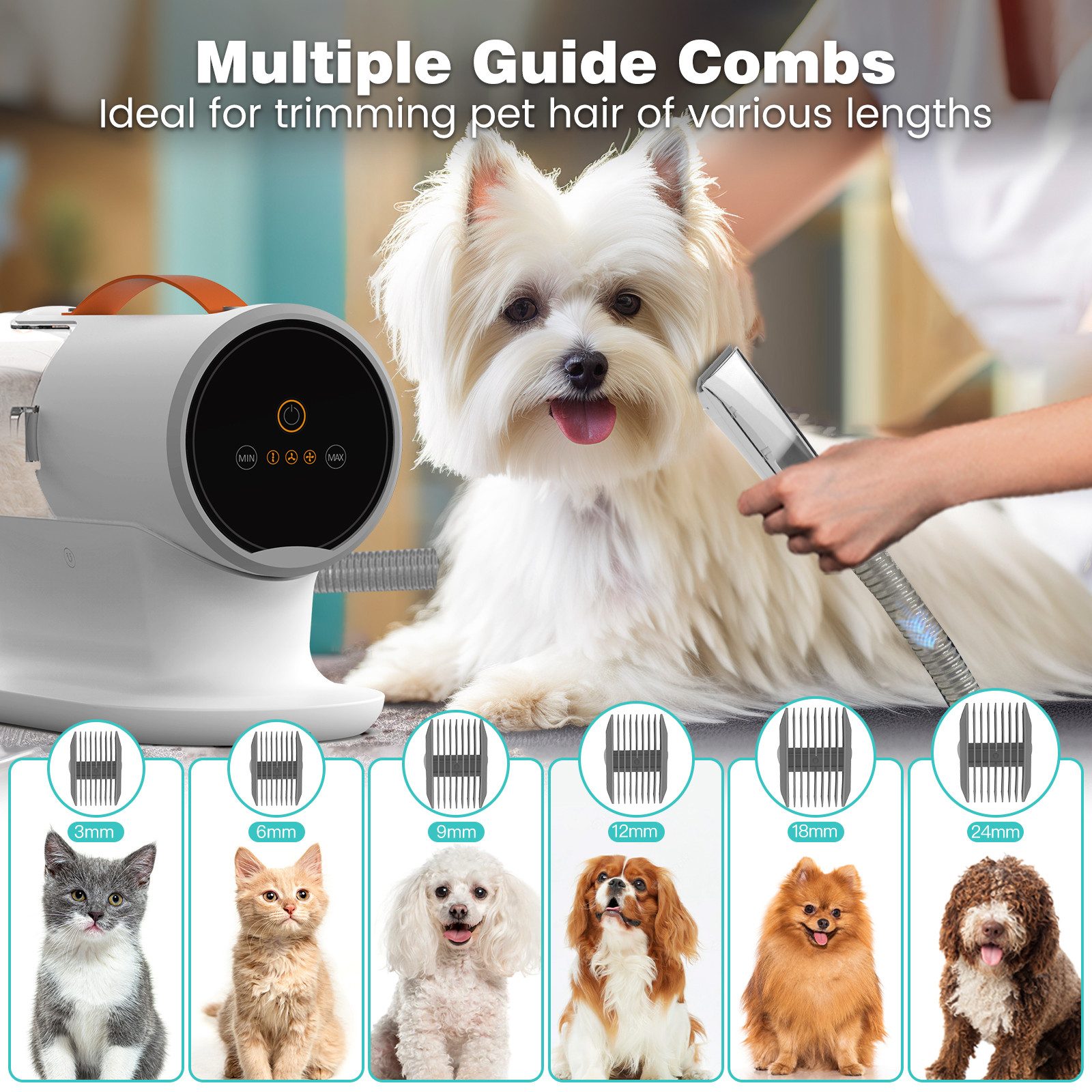 AIRROBO Hundeschermaschine mit Staubsauger