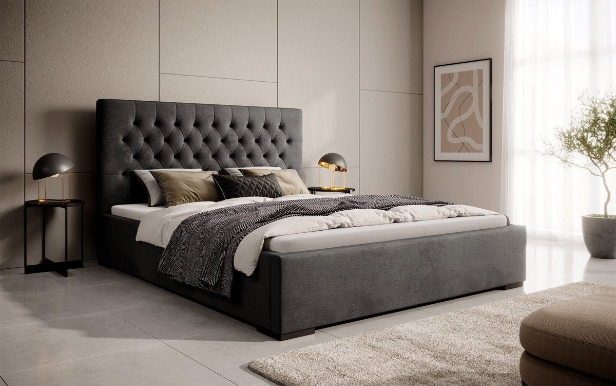 Luxusbetten24 Polsterbett Designer Polsterbett Chester, mit Stauraum