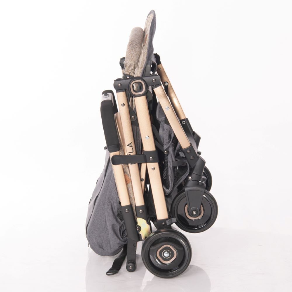 Lorelli Kinder-Buggy Kinderwagen Myla, Aluminiumrahmen mit klappbar Korb silber Zusatzgriff Fußsack