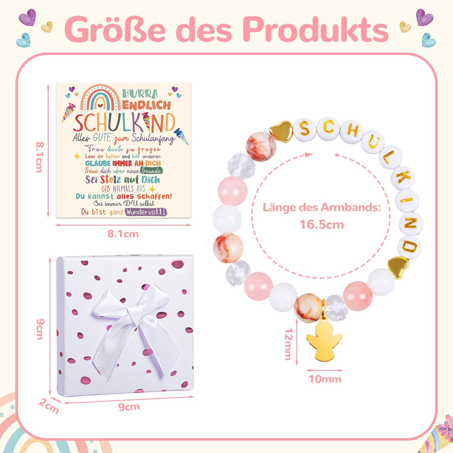 FOUORTUNATE-BEE Dekohänger Einschulung Geschenk Mädchen Ärmbänder (2025 Sch günstig online kaufen