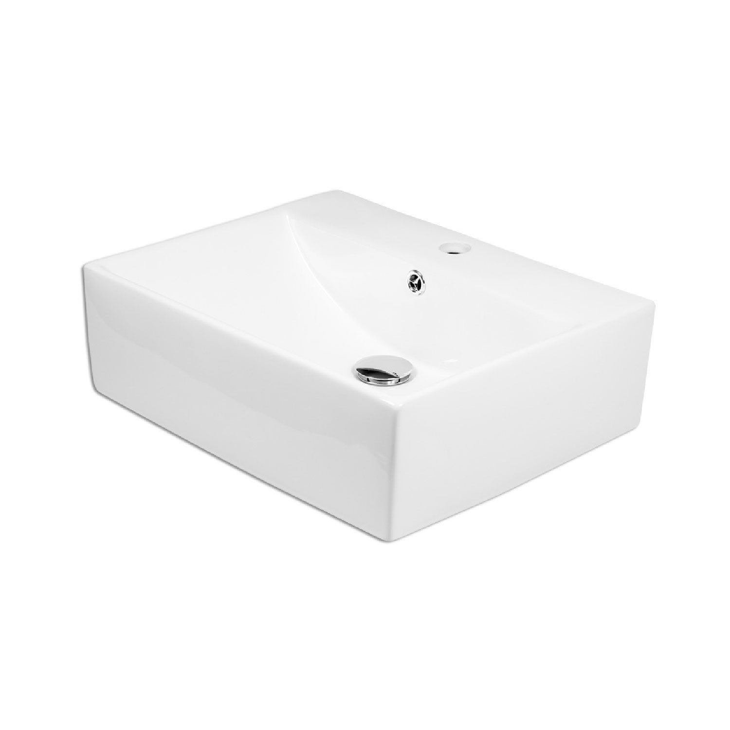 Stabilo Sanitär Waschbecken Keramik Wandhängewaschbecken rechteckig weiß Ko günstig online kaufen