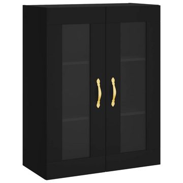 vidaXL Anrichte Highboard Schwarz 69,5x34x180 cm Holzwerkstoff Glas Vitrine