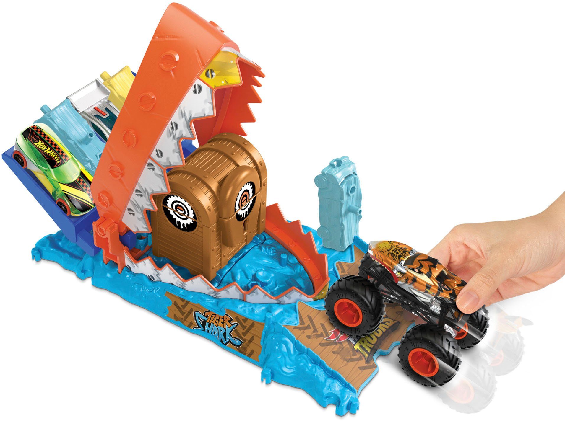 Hot Wheels Autorennbahn Monster Trucks Arena Smashers Entry Challenge