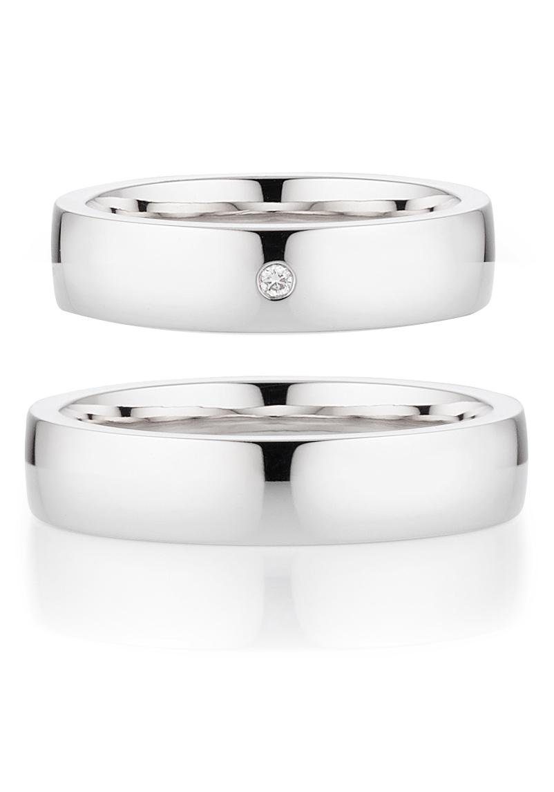 Bruno Banani Trauring Schmuck Geschenk, Ehering Hochzeit Damenring Herrenring, Ein Zeichen der Liebe, mit o. ohne Brillant, Made in Germany silberfarben