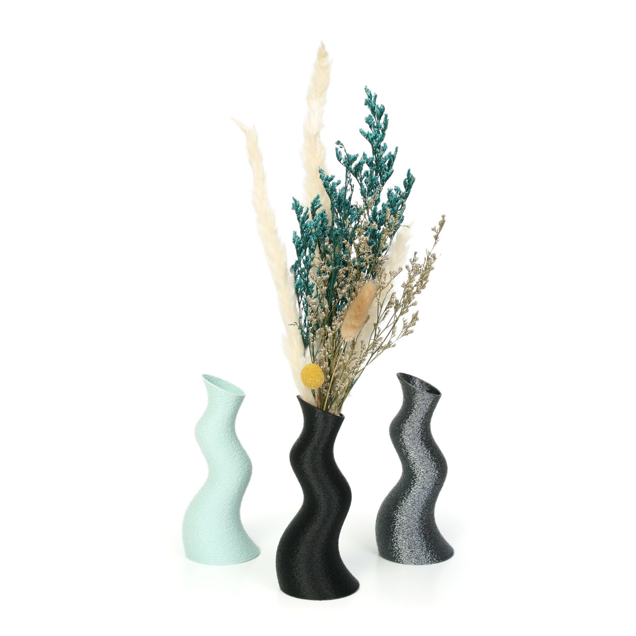 Kreative Feder Dekovase Designer – Blumenvase aus nachwachsenden Bio-Kunststoff, wasserdicht & Vase White Rohstoffen; aus bruchsicher Dekorative