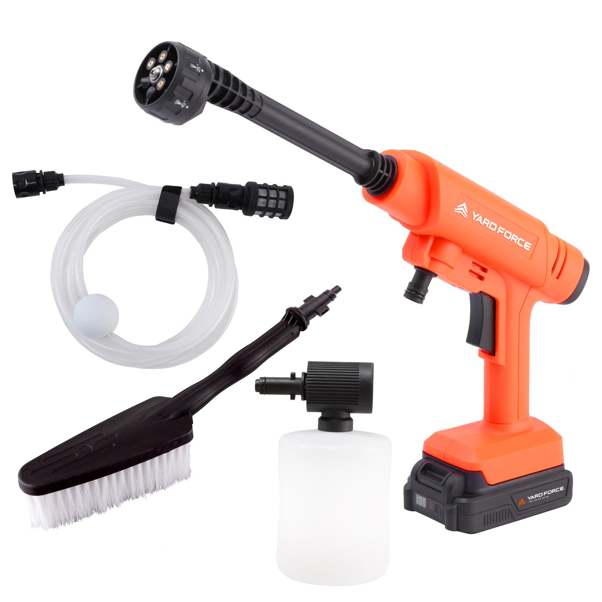 Yardforce Hochdruckreiniger LW C02B, mit einstellbarer 5-in-1-Düse