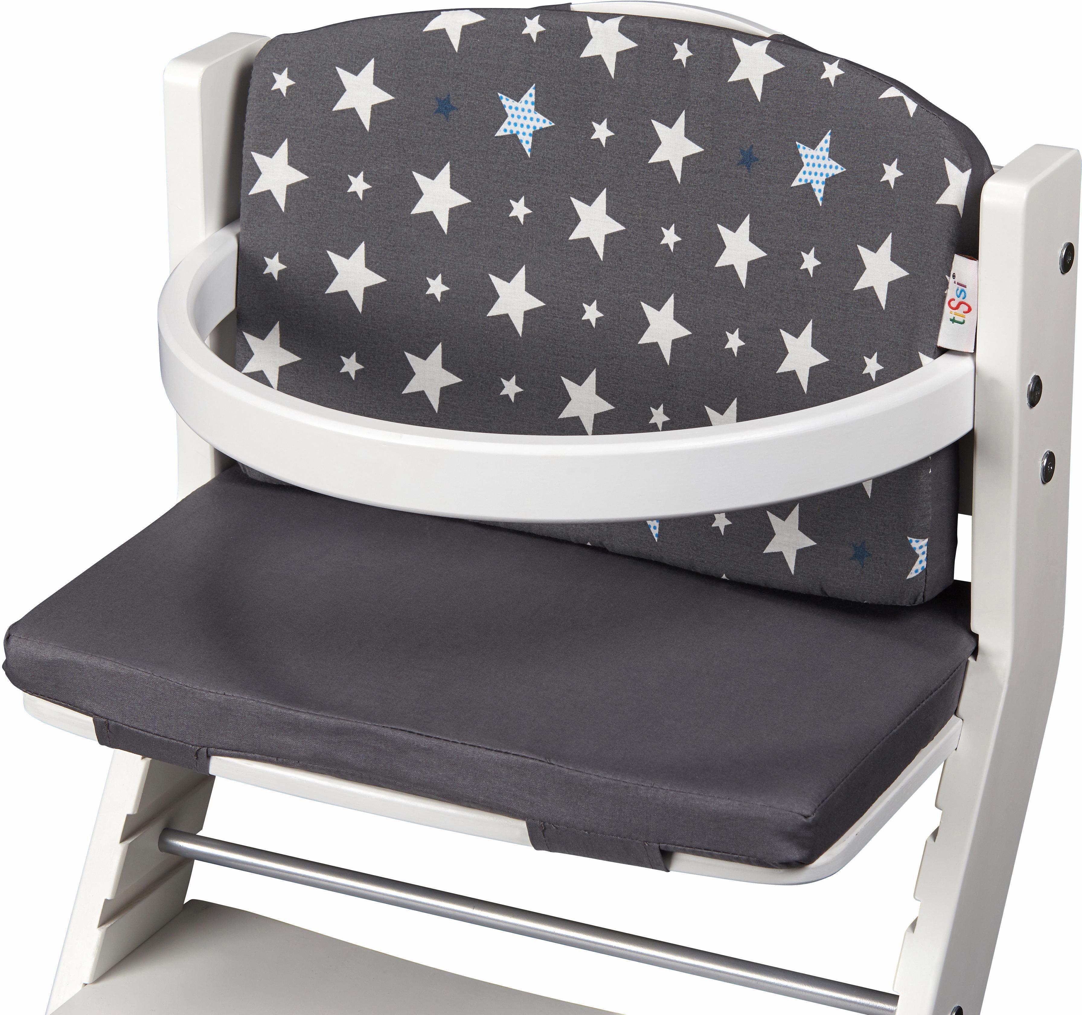 tiSsi® Kinder-Sitzauflage Sterne, grau, für tiSsi® Hochstuhl; Made in Europe