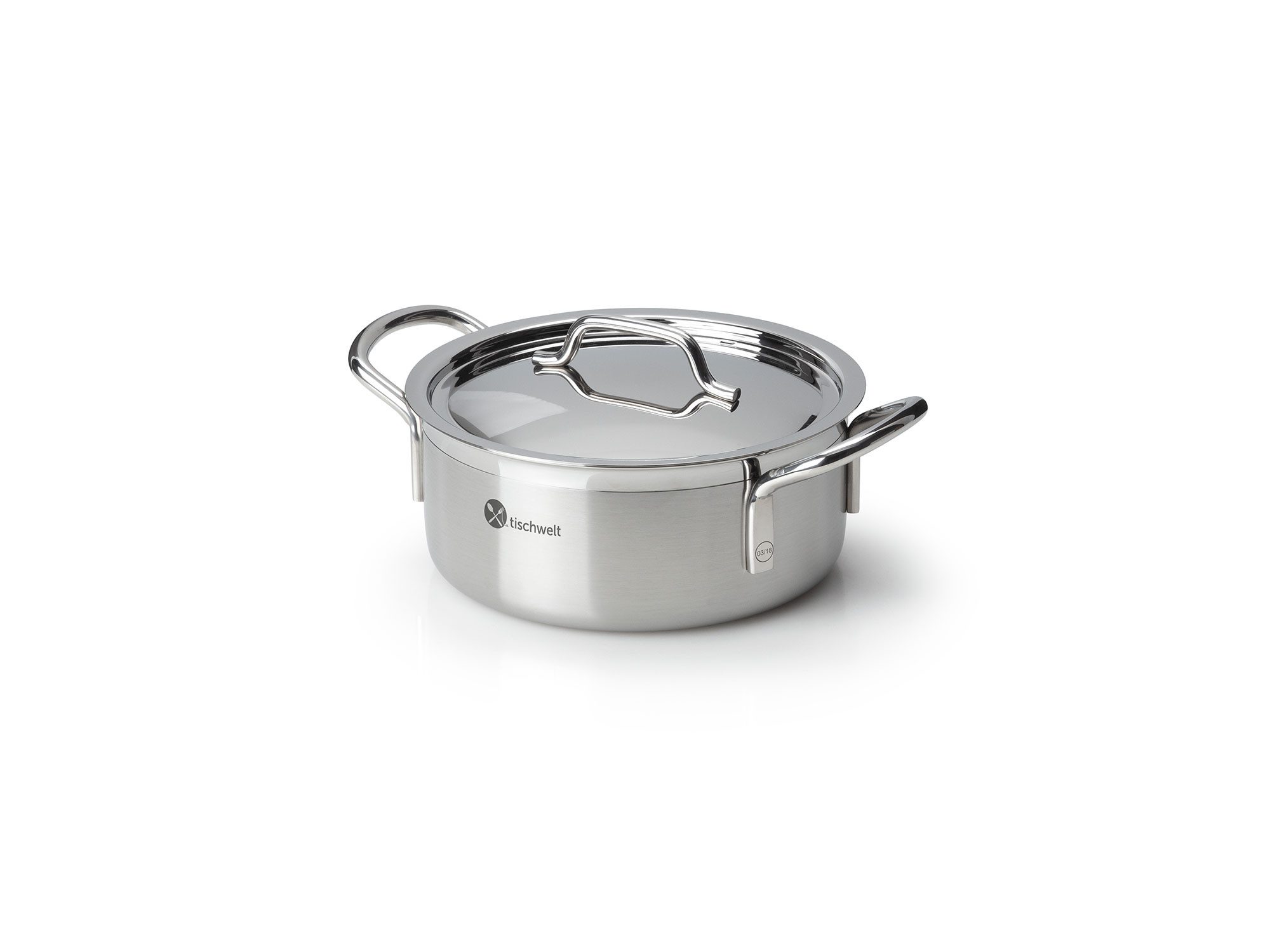 tischwelt Geschirr-Set Topf-Set 4-tlg. Cook Love + gratis Pfanne, Aluminium, Edelstahl 18-10