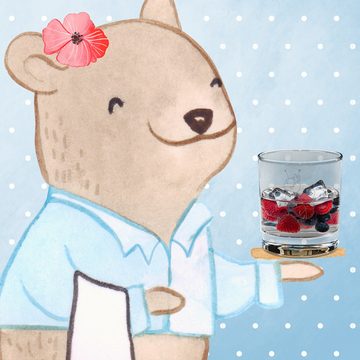 Mr. & Mrs. Panda Glas Biene Blume - Transparent - Geschenk, Hummel, Gin Glas mit Gravur, Gi, Premium Glas, Tiefgründige Gravur