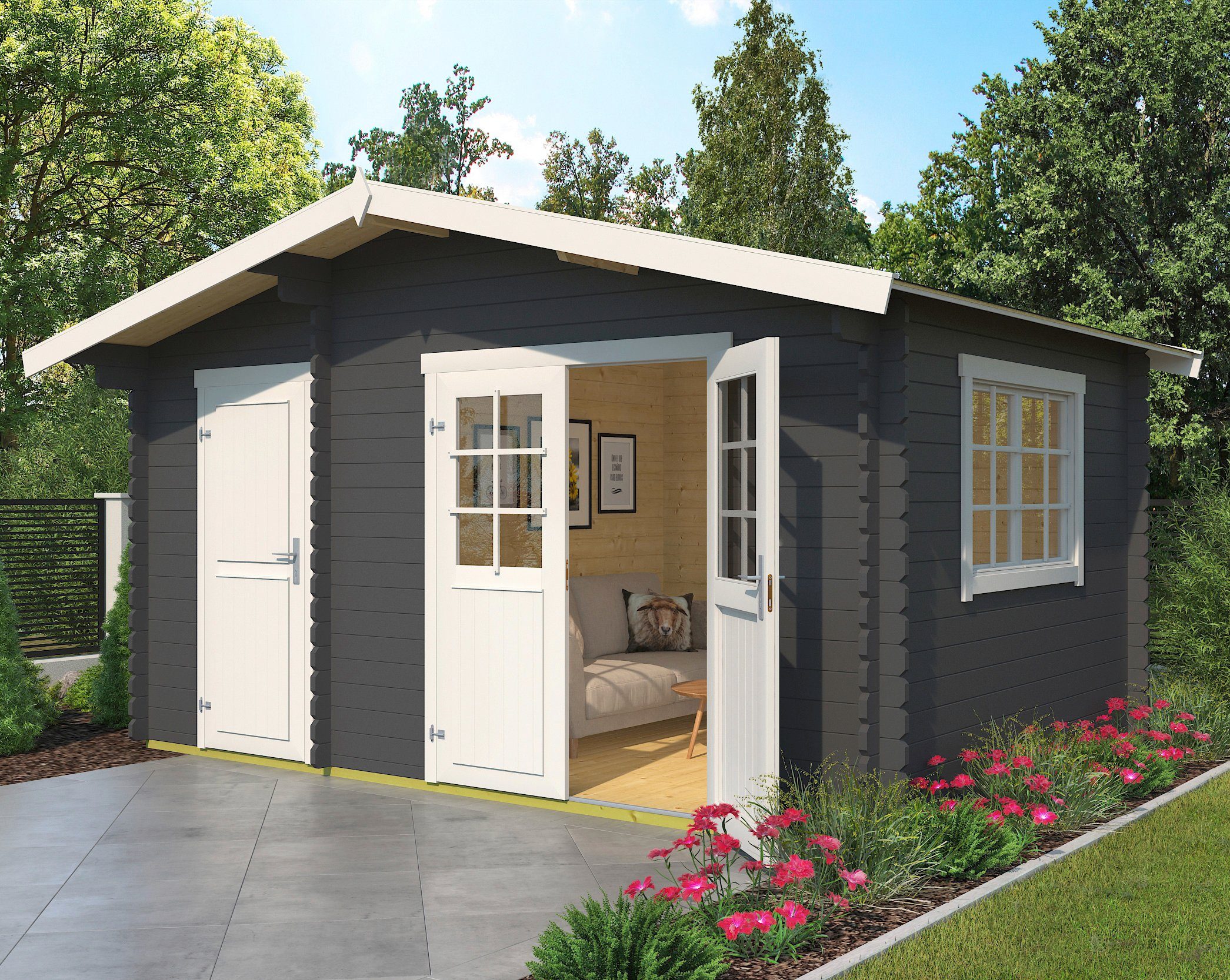 LASITA MAJA Gartenhaus Belmont 2, BxT: 476x350 cm