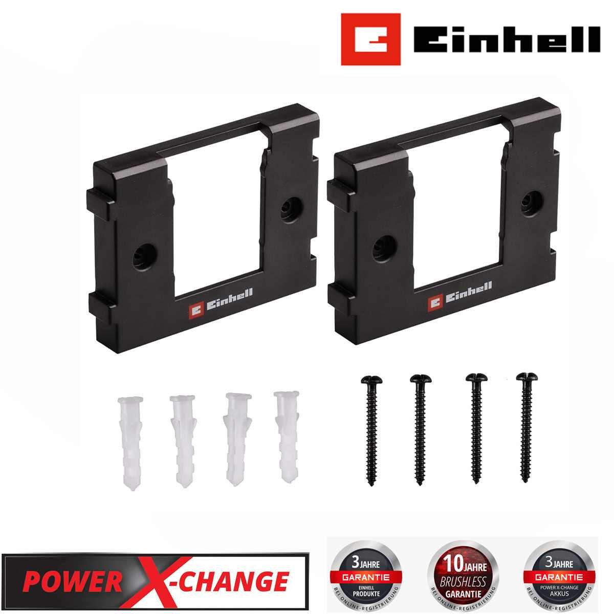 Einhell Wandhalterung Einhell Akku-Wandhalterung für alle Power X-Change Akkus (2 Stk)