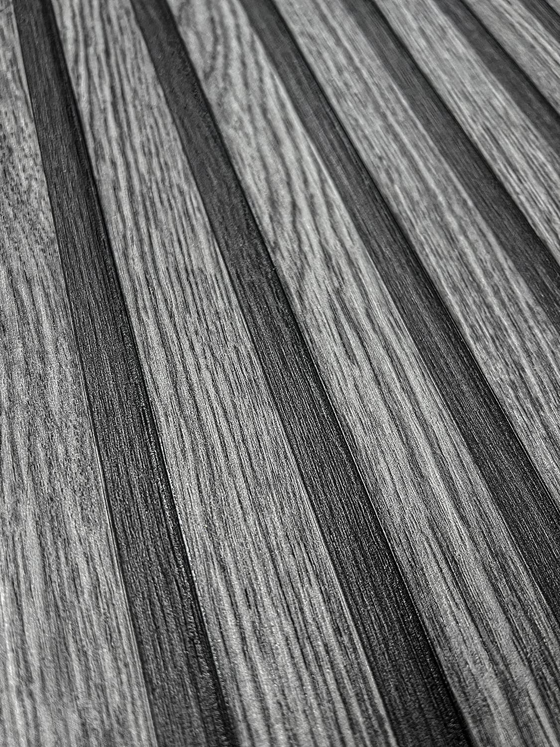Newroom Vliestapete Barcley Black Tapete Holztapete Holz,Paneele,Lamellen, Anthrazit Tapete Skandi Holz - Holztapete Holzwand Schwarz Modern Paneele Lamellen für Wohnzimmer Schlafzimmer Flur, Holzwand